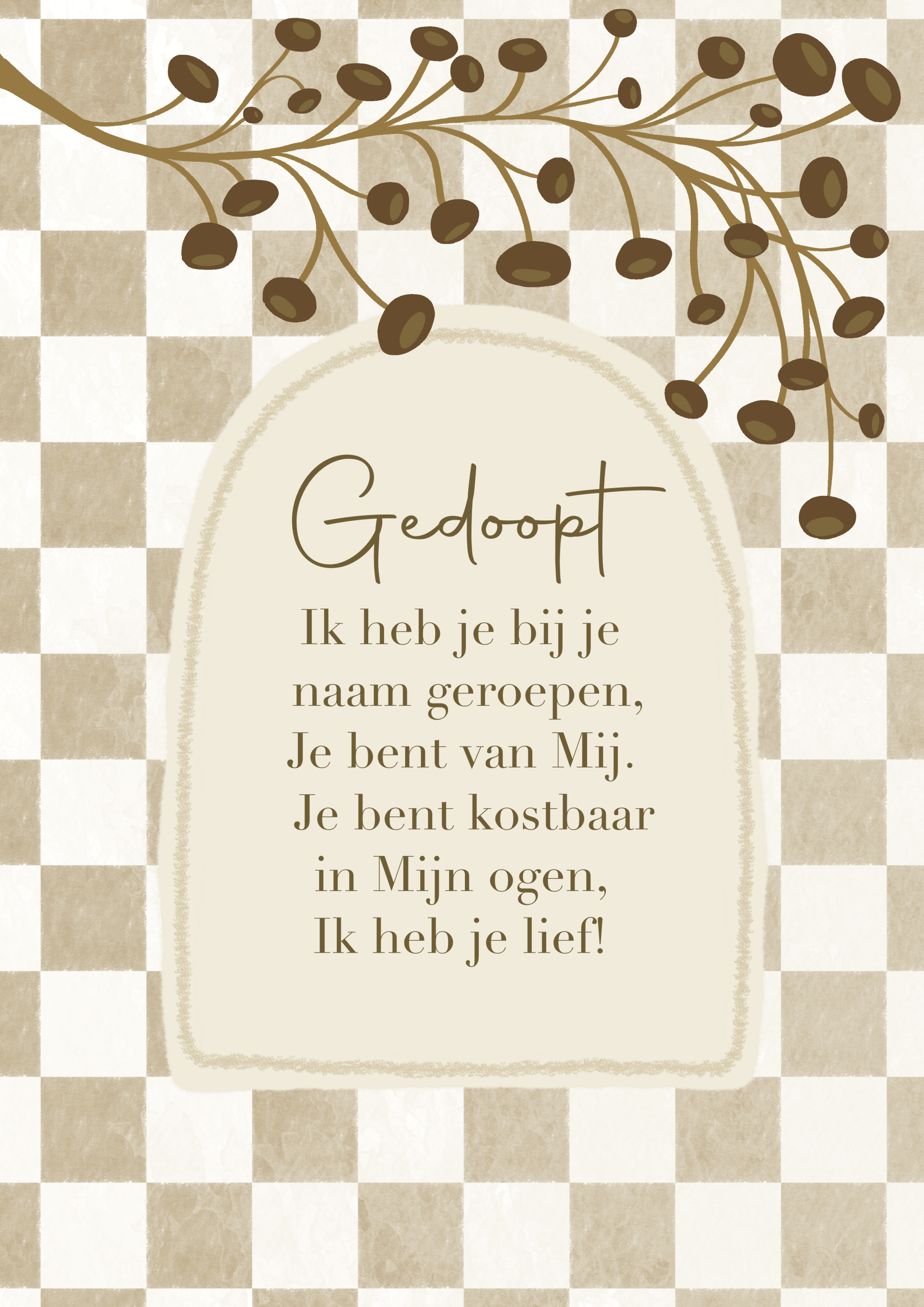 Kaart A6 - ‘Gedoopt’