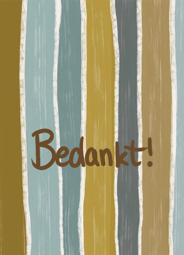 Kaart A6 - ‘Bedankt blauw’