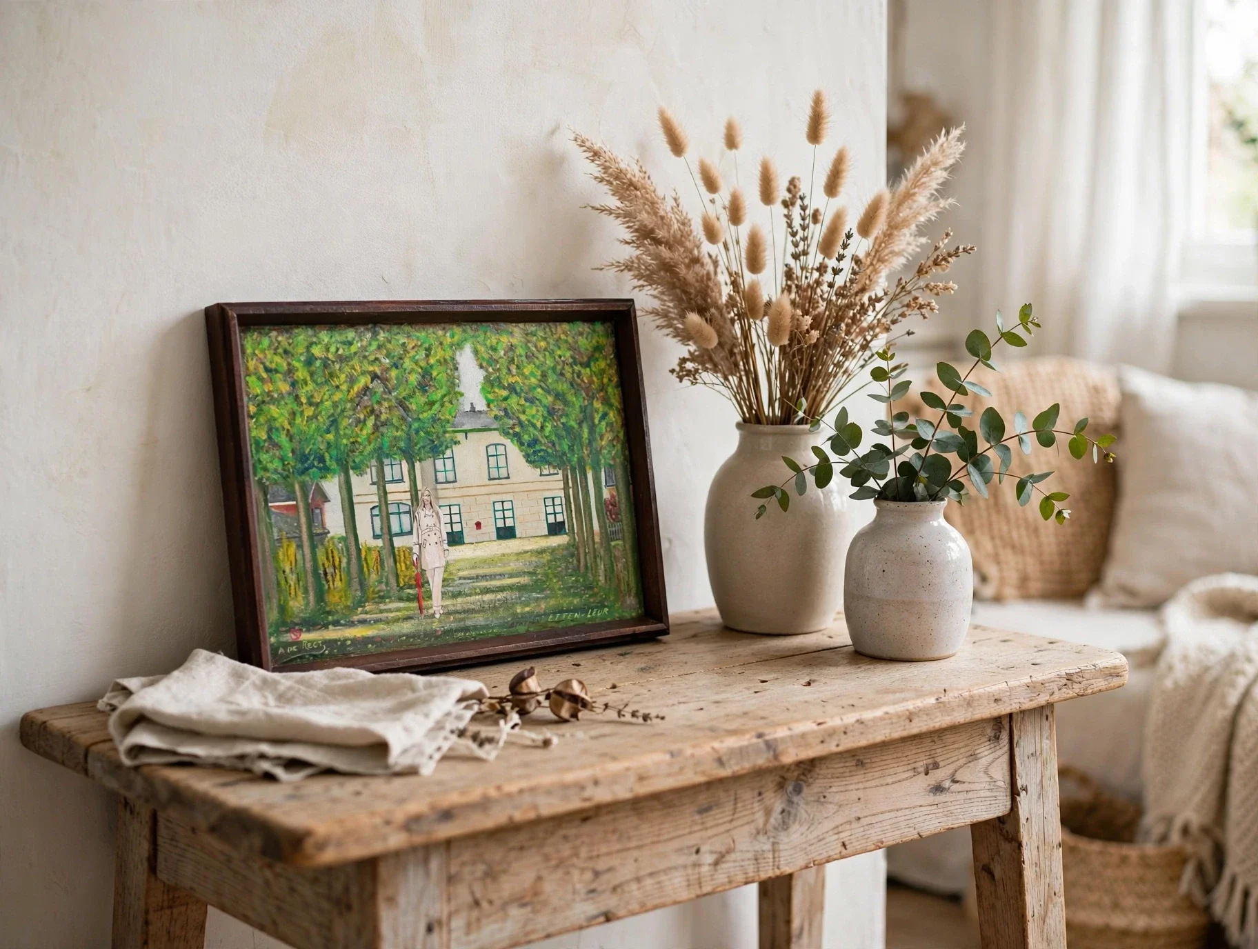 Elle Driver, origineel upcycled vintage schilderij