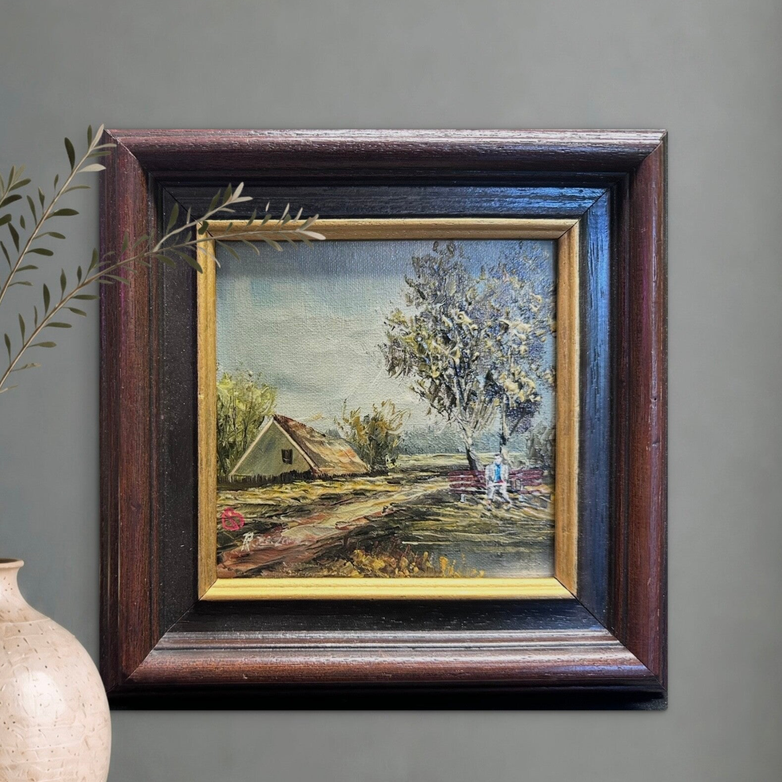 Forrest Gump, origineel upcycled vintage schilderij