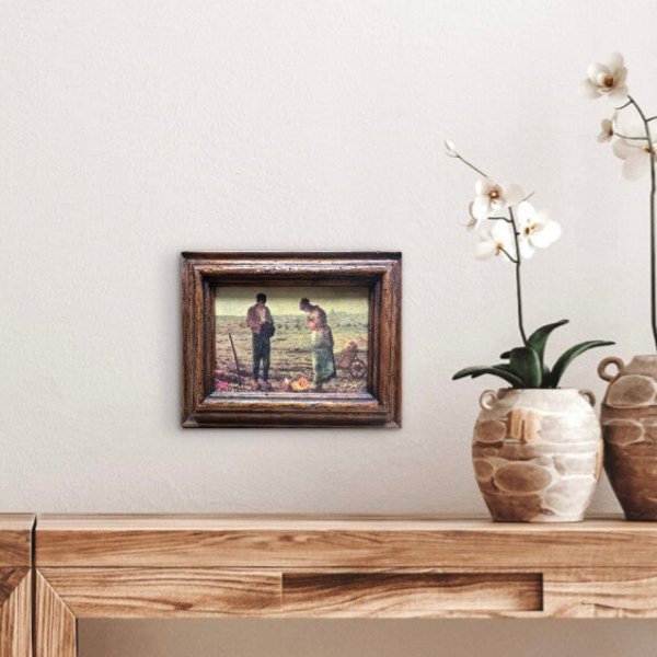 Bijzondere vondst, origineel upcycled vintage schilderij