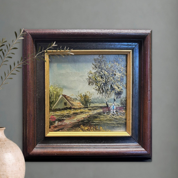 Forrest Gump, origineel upcycled vintage schilderij