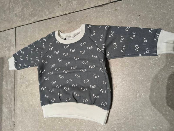 Grijze trui met print fox