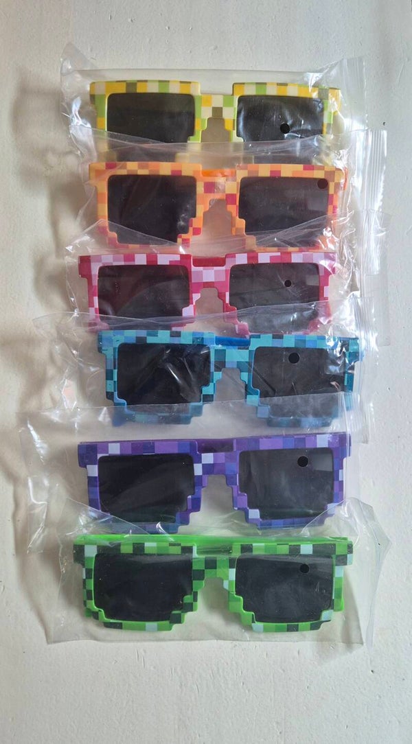 Zonnebril Minecraft volwassenen per stuk