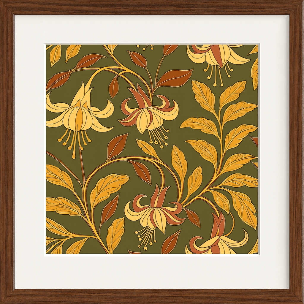Jugendstil Collection - “Golden Fuchsia”