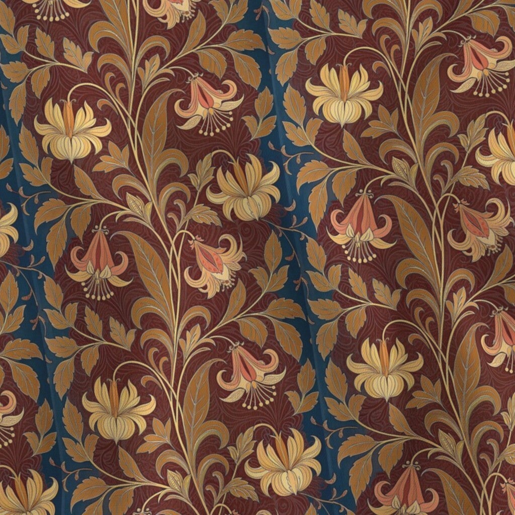 Fabric in Fuchsia and Chrysanthemum