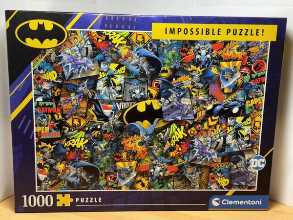 clementoni DC comics 1000 Piece Impossible Puzzle Batman Birthday Used Once
