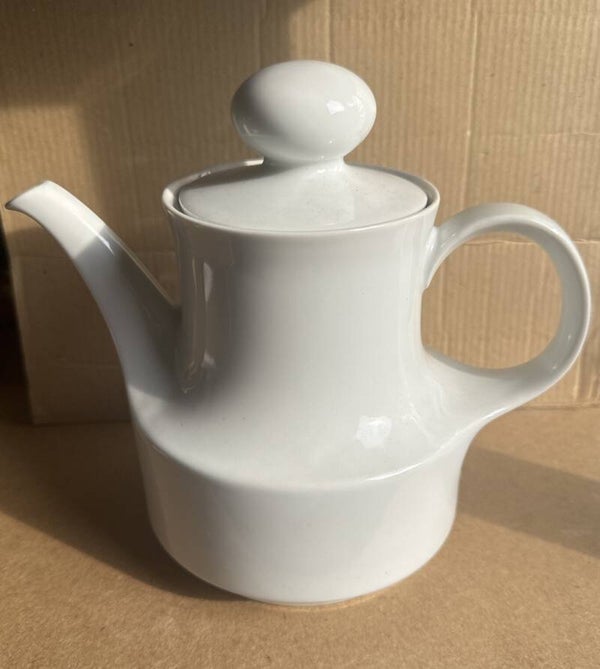 MITTERTEICH COFFEE OR TEA POT WITH LID WHITE MARKED BAVARIA 6" TALL 2.5" OPEN