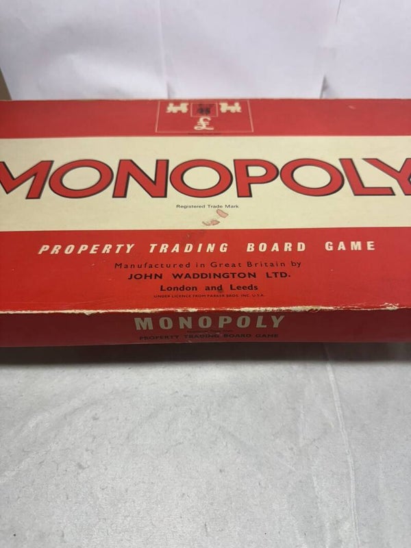 Original John Waddington Monopoly Board Game Collectors Item Vintage Family Game