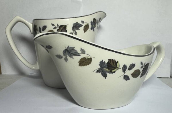Vintage Alfred Meakin Springwood Gravy Boat And Milk/water Jug