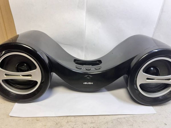 Bush BAS83229i iPod iPhone 30 Pin Speaker Dock Untested No Power Supply Black