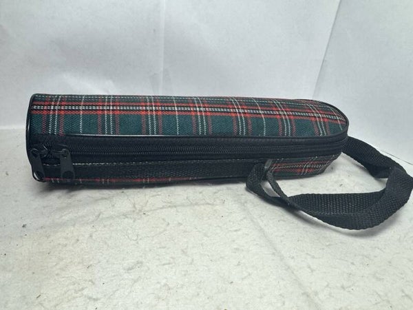 Stainless Steel Flask + tartan Carry Case 25cm Sport Gym Drinks Bottle 500ml
