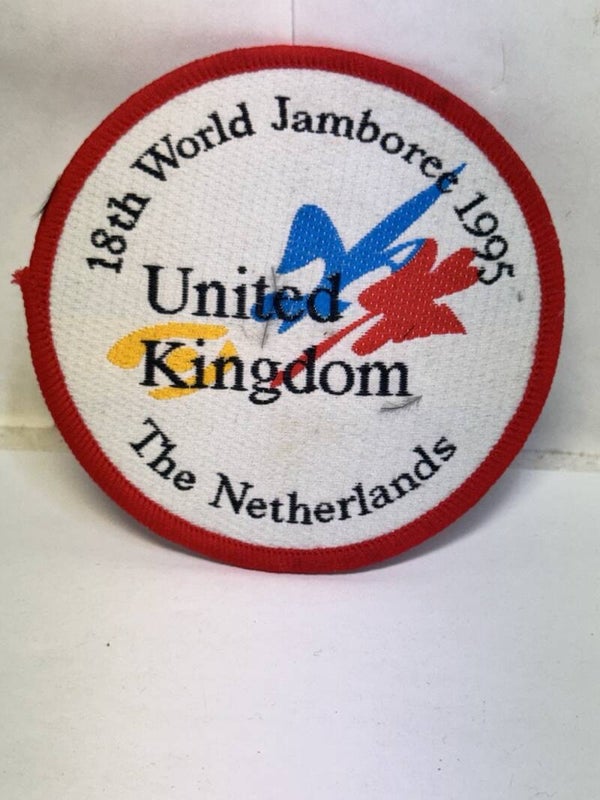 1995 World Scout Jamboree United Kingdom Cloth Badge Patch Netherlands UK Scout