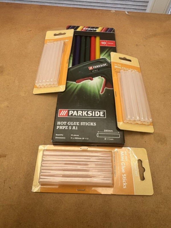Parkside & Hobbycraft Hot Glue Sticks Mixed Job Lot Coloured & Clear