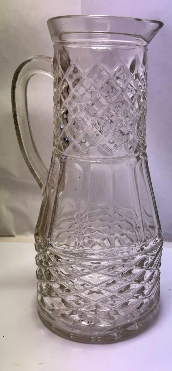 vintage 1950s–60s Indiana Glass utility water pitcher