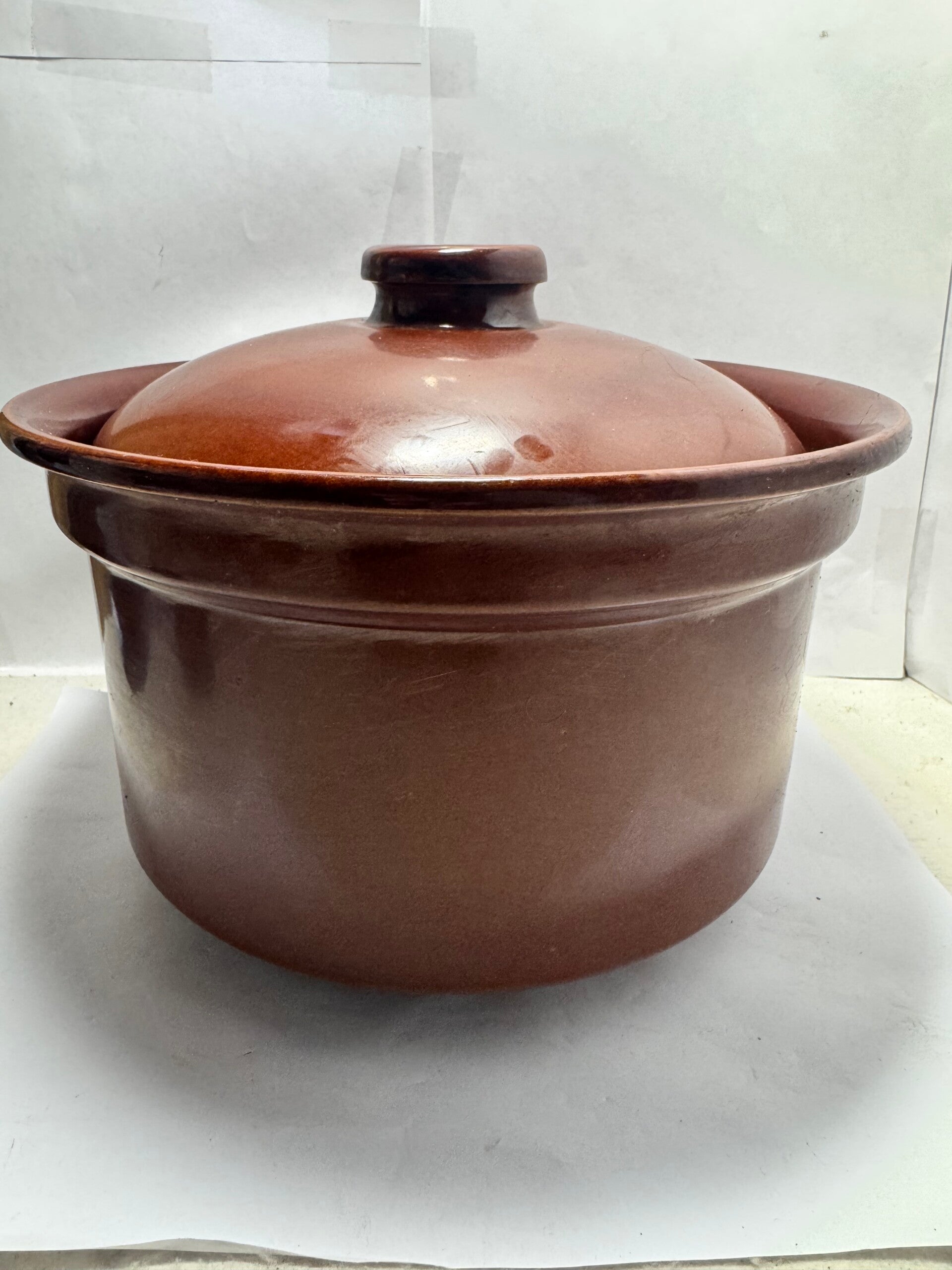 Vintage Simpsons Oven Stone Lidded Casserole Brown Stoneware England