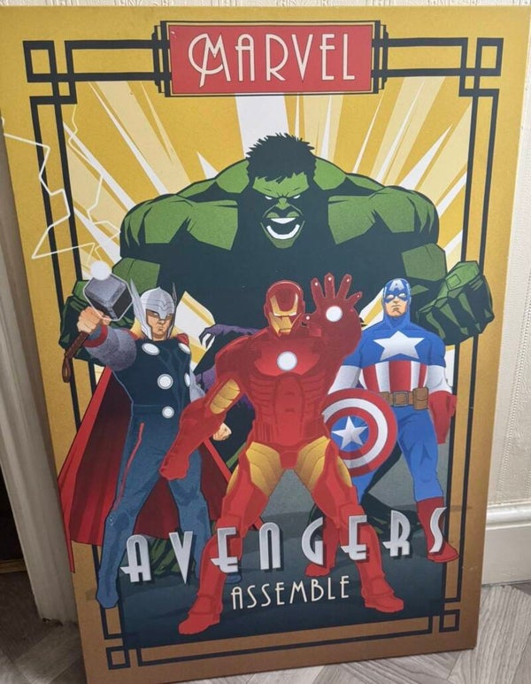 Avengers Assemble Poster  Wooden Framed Marvel Avengers