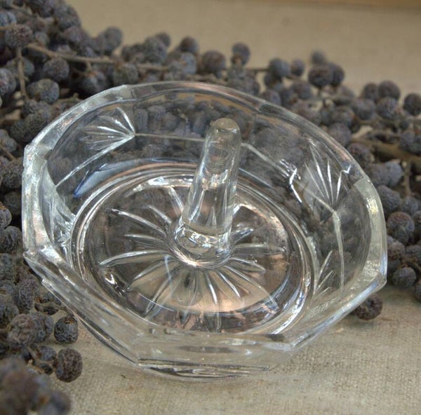 vintage glazen ringstand