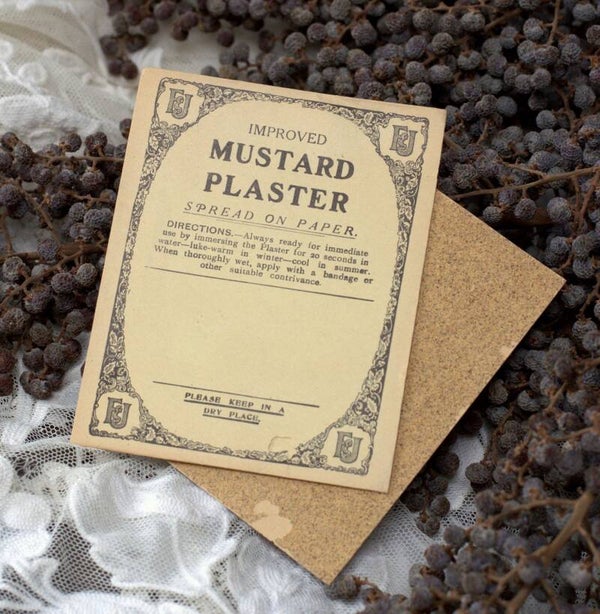 Vintage verpakking van gips