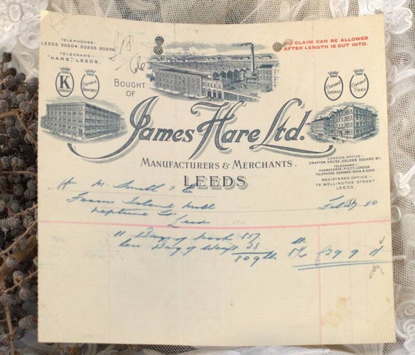 Vintage Engelse nota