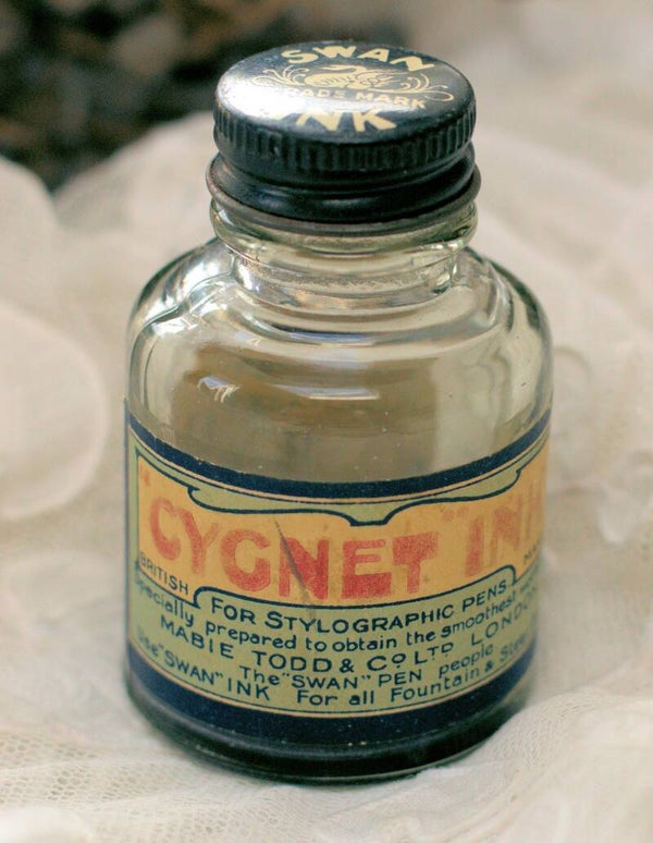 Vintage potje Swan inkt