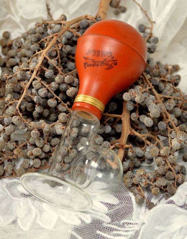 Vintage glazen borstkolf