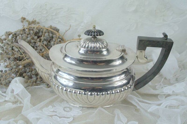 Vintage verzilverde theepot