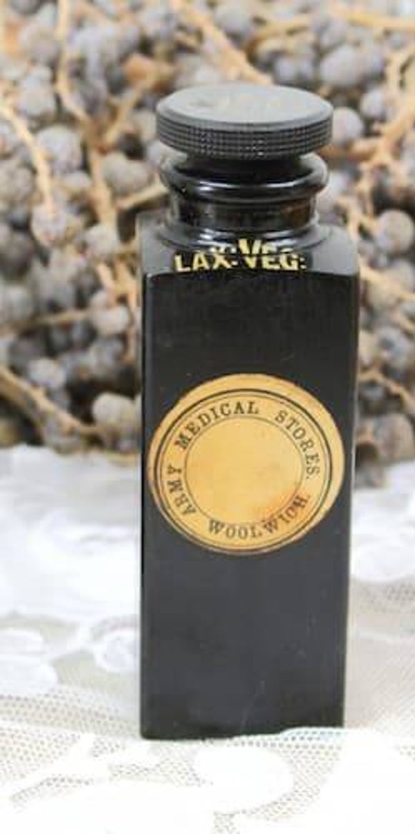 Zeldzaam Antiek Militair Medicijndoosje "Lax VEG" (ca. 1910) – Burroughs Wellcome & Co. "Tabloid" Brand London