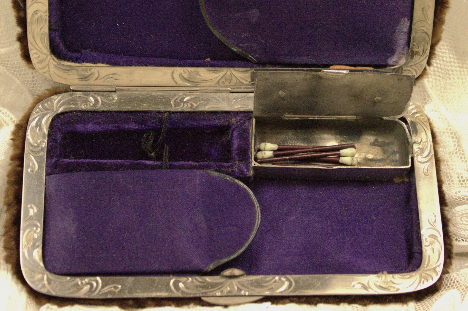 Antiek Victoriaans/Edwardiaans Reisetui voor Rookwaren – ca. 1880-1910