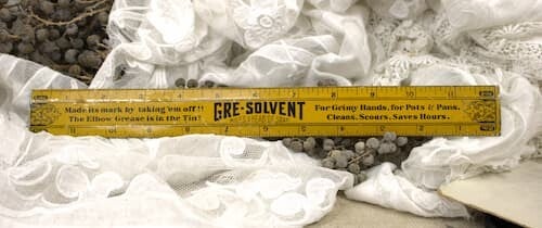 Vintage Gre-Solvent reclame liniaal