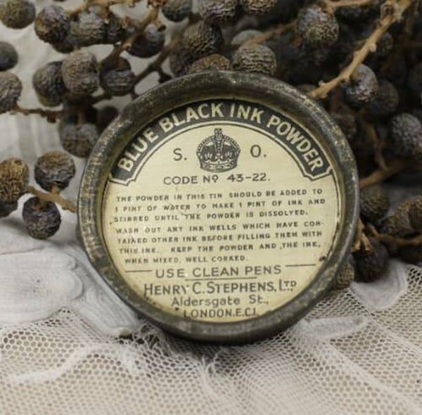 Exclusief Victoriaans Verzamelobject: Antiek Inktblikje Stephens London (ca. 1870)