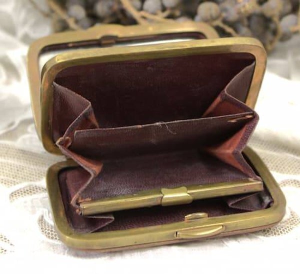 Prachtige Antieke Dansportemonnee met Cosmetica gedeelte (ca. 1920) – Roaring Twenties