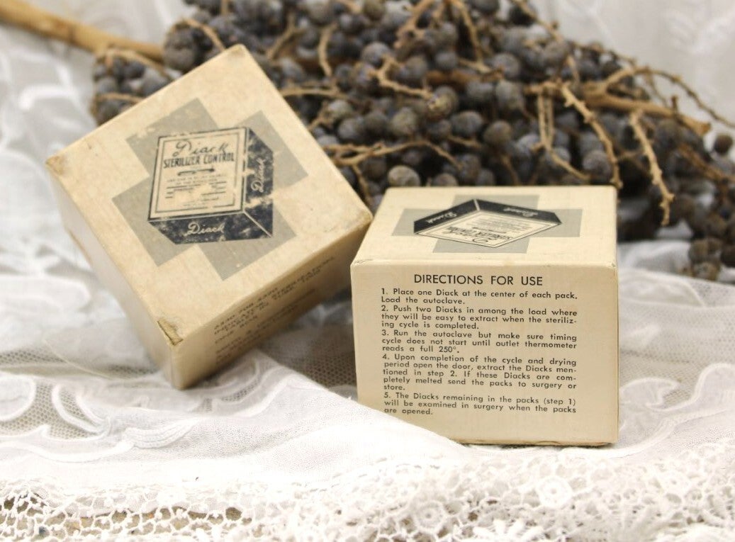 Vintage Diox Sterilisatie Controle Ampullen – Authentieke Apothekers & Medische Curiosa