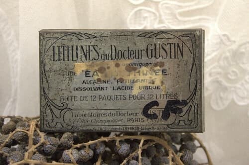 Vintage metalen Frans medicijn blikje