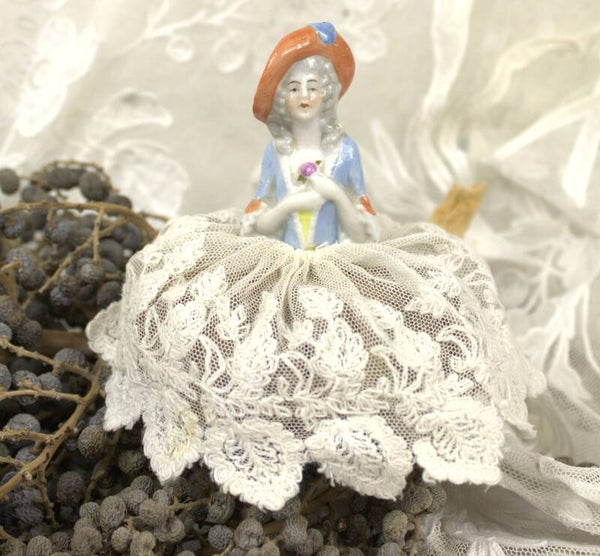 Vintage halfdoll speldenkussen