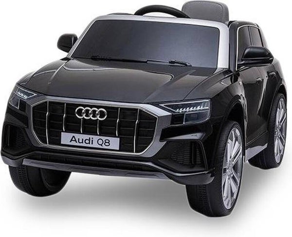 Audi Q8 Elektrische Kinderauto - 12V Accu - Accuvoertuig - Op Afstand Bestuurbaar - Veilig Voor Kinderen - MP3, USB & Micro-SD - Zwart