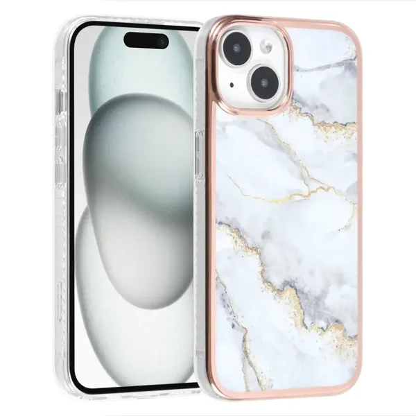 UNIQ Accessory iPhone 15 TPU Back Cover hoesje - Marble White