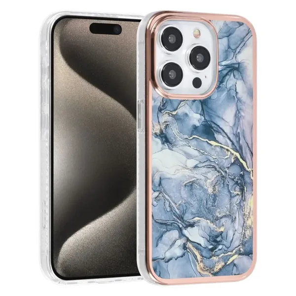 UNIQ Accessory iPhone 15 Pro TPU Back Cover hoesje - Marble Grey