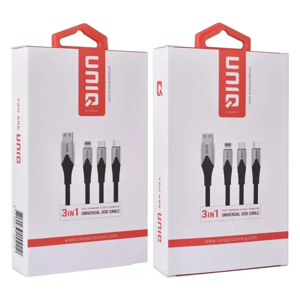 3 in 1 USB Oplaad- en dataoverdracht kabel van UNIQ Accessory