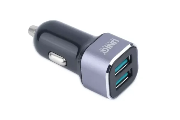 UNIQ Accessory Autolader Micro USB 2.4A - Zwart- 8719273149713