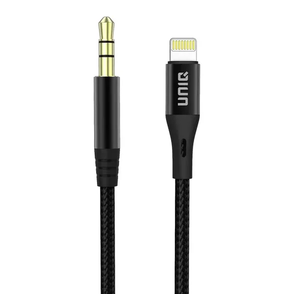 UNIQ Accessory Jack 3.5mm to Lightning adapter - Zwart