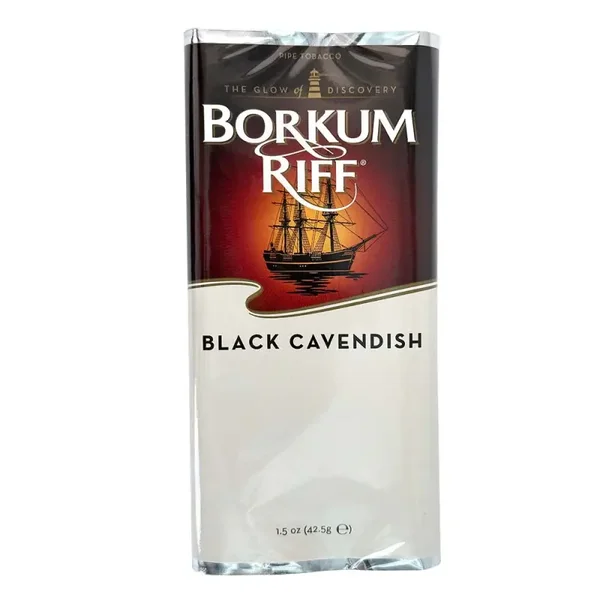 1.5oz x 5 Pouches Borkum - Riff Black Cavendish Pipe Tobacco