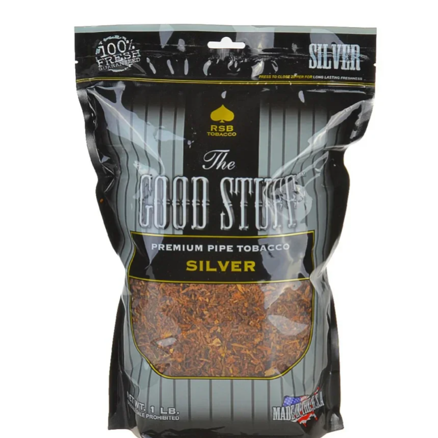 16oz - 6oz Good Stuff - Silver Pipe Tobacco