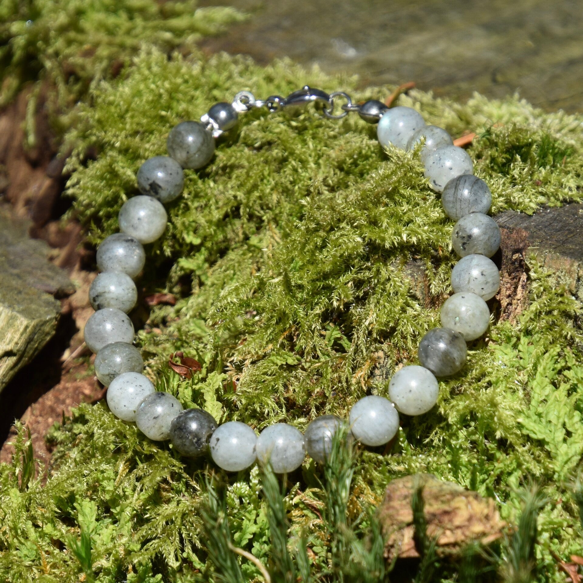 Labradoriet kralenarmband