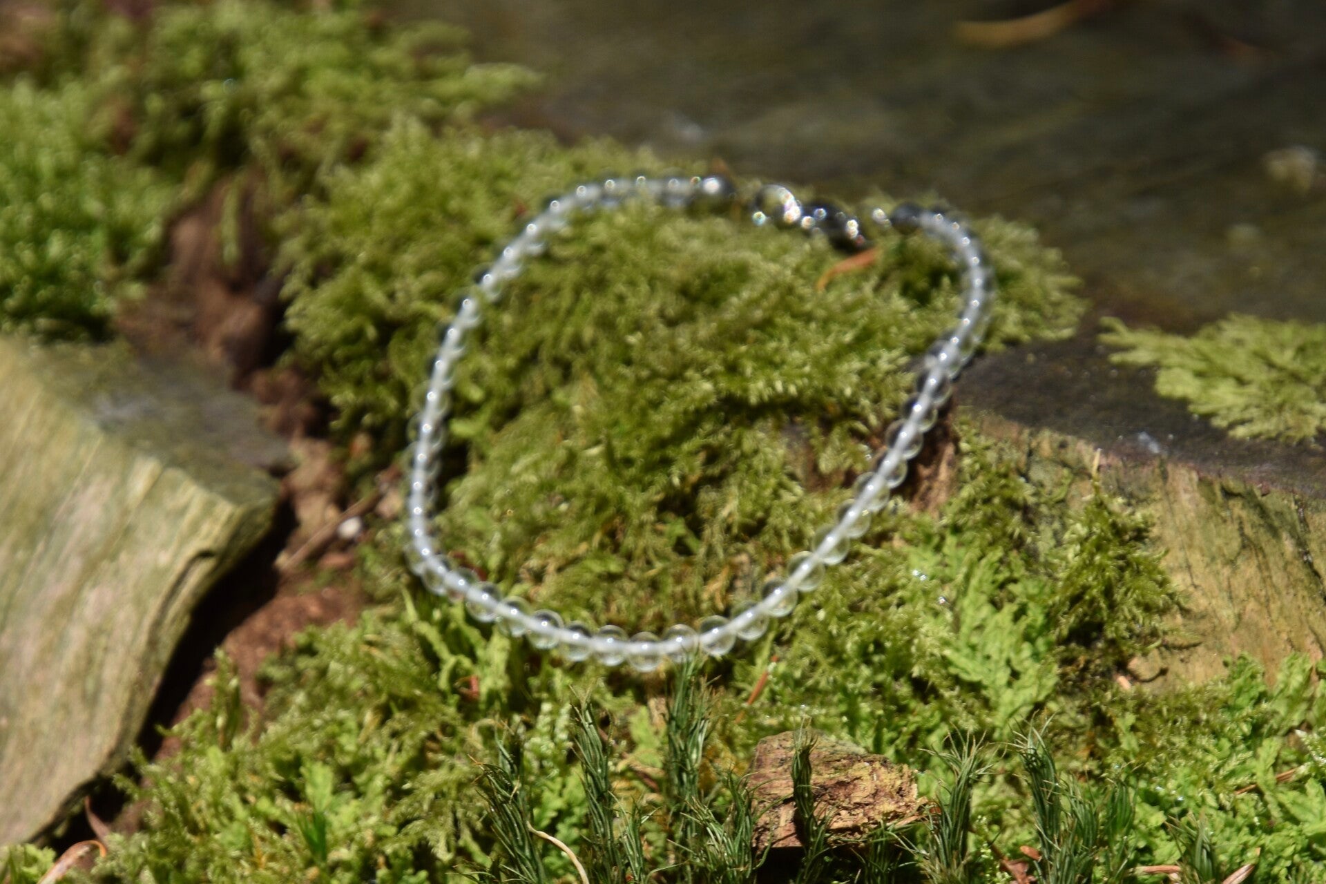 Bergkristal kralen armband