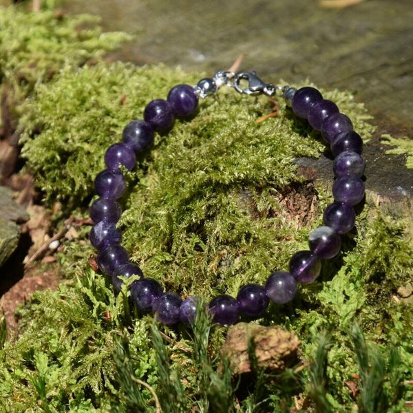 Amethist kralenarmband