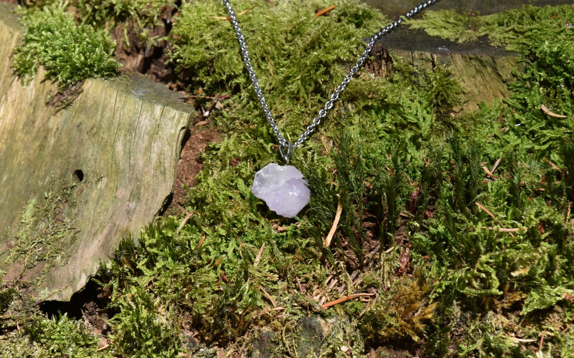 Ruwe Amethist ketting