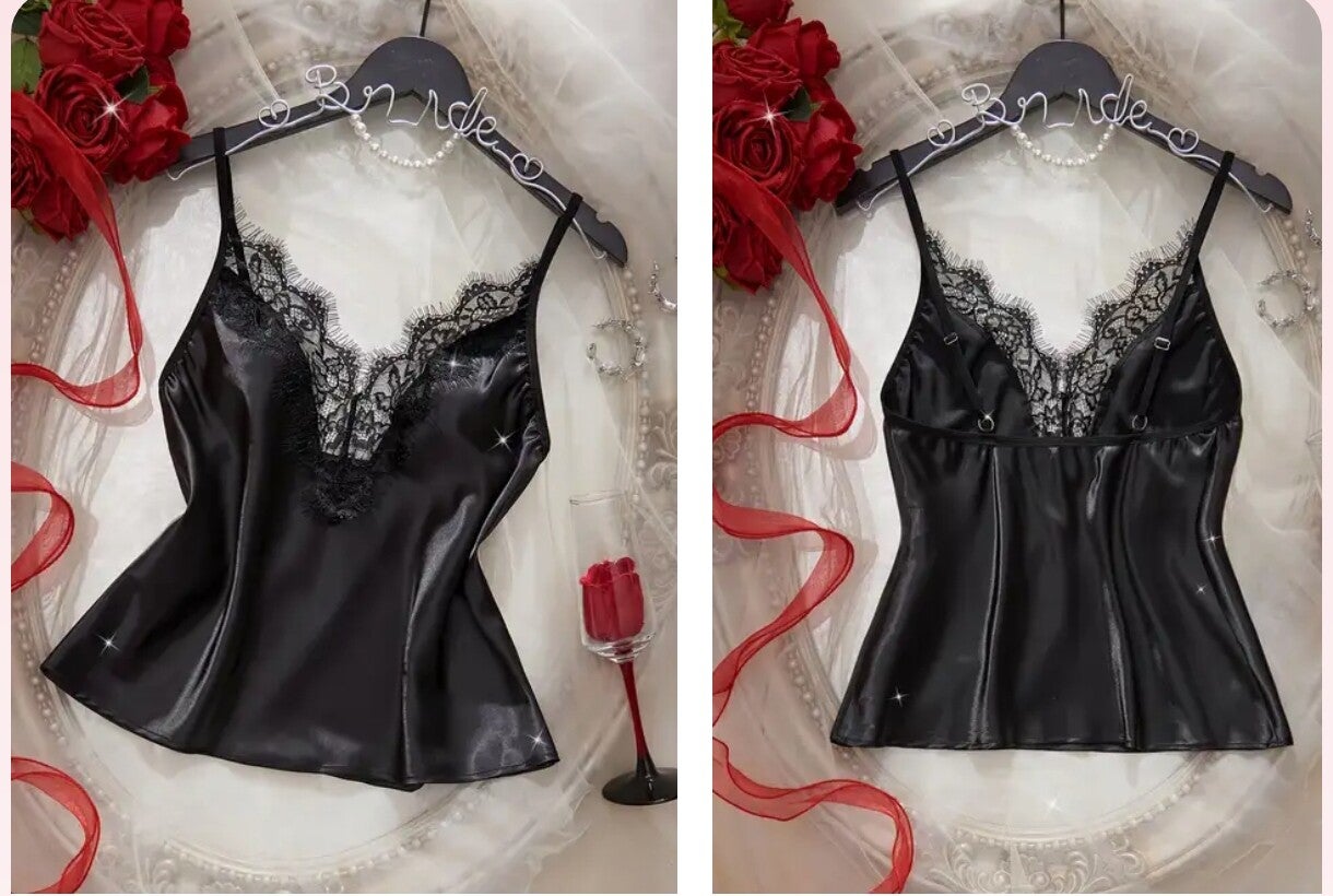 débardeur dentelle fine et soyeuse