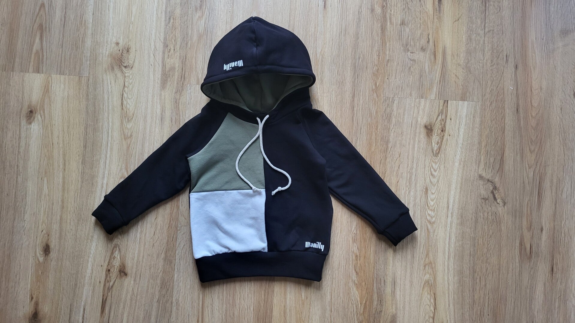 Hoodie colorblock 86/92