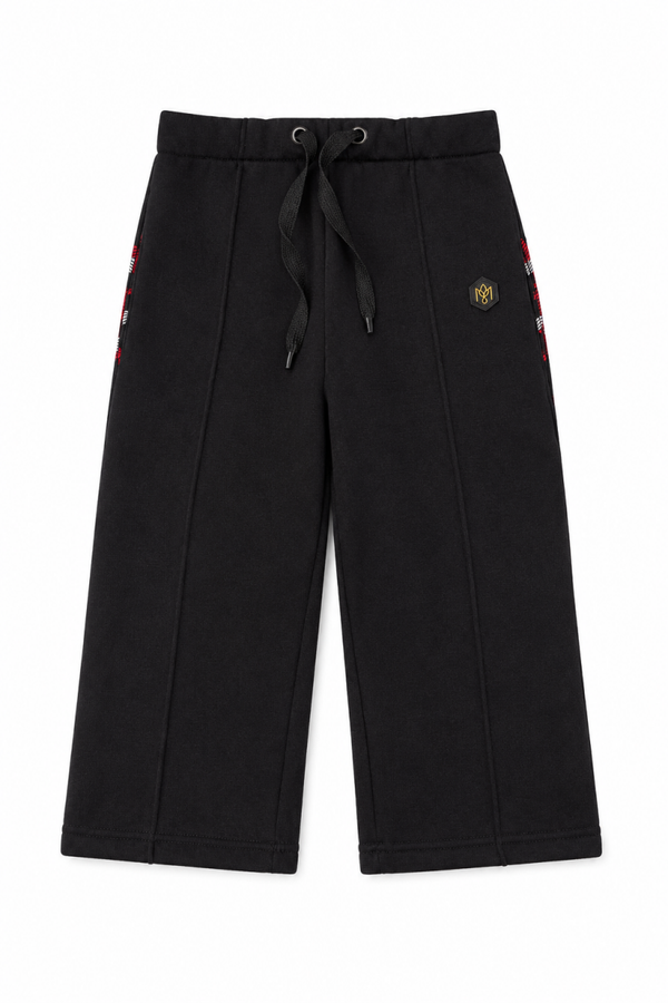 Urban Tartan Wide Pants Black